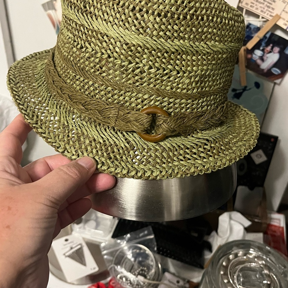 Jessica Simpson Olive Straw Hat